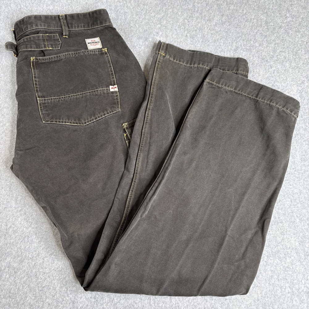 Masons Ice Breaker Mens 36x34 Rescue Troops Pants Black/Gray Cargo Made N Italy